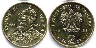 coin Poland 2 zlote 1998