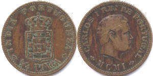 coin Portuguese India 1/4 tanga 1901