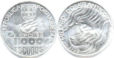 coin Portugal 1000 escudos 1999