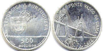coin Portugal 500 escudos 1998
