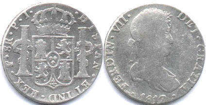 moneda Rio de la Plata 8 reales 1817