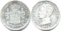 coin Spain 50 centimos 1904