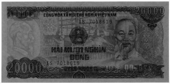 Вьетнам 20 000 донгов 1991 banknote, 20000₫, watermark