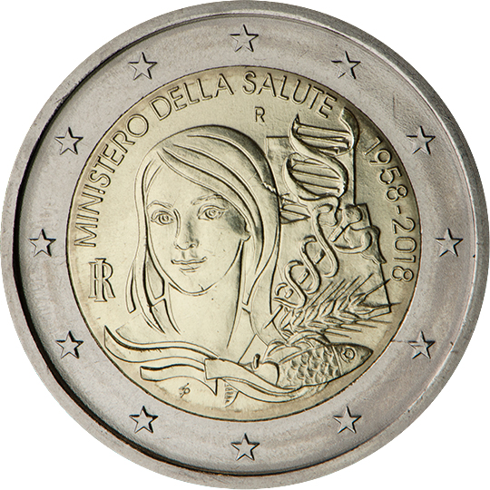 coin 2 euro 2018 italy_health