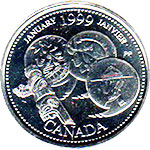 Canada 25 centavos 1999 moneda
