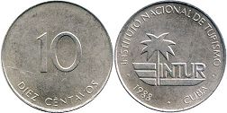 moneda Cuba 10 centavos 1988