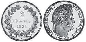 moneda Francia 2 francos 1831