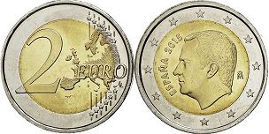 moneda España 2 euro 2015