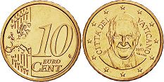 moneda Vaticano 10 euro cent 2015
